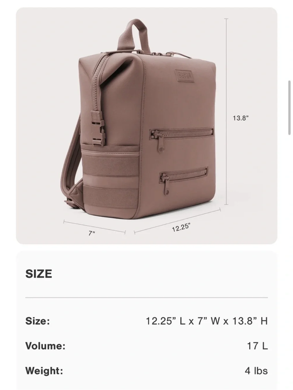Dagne Dover Neoprene Large Backpack